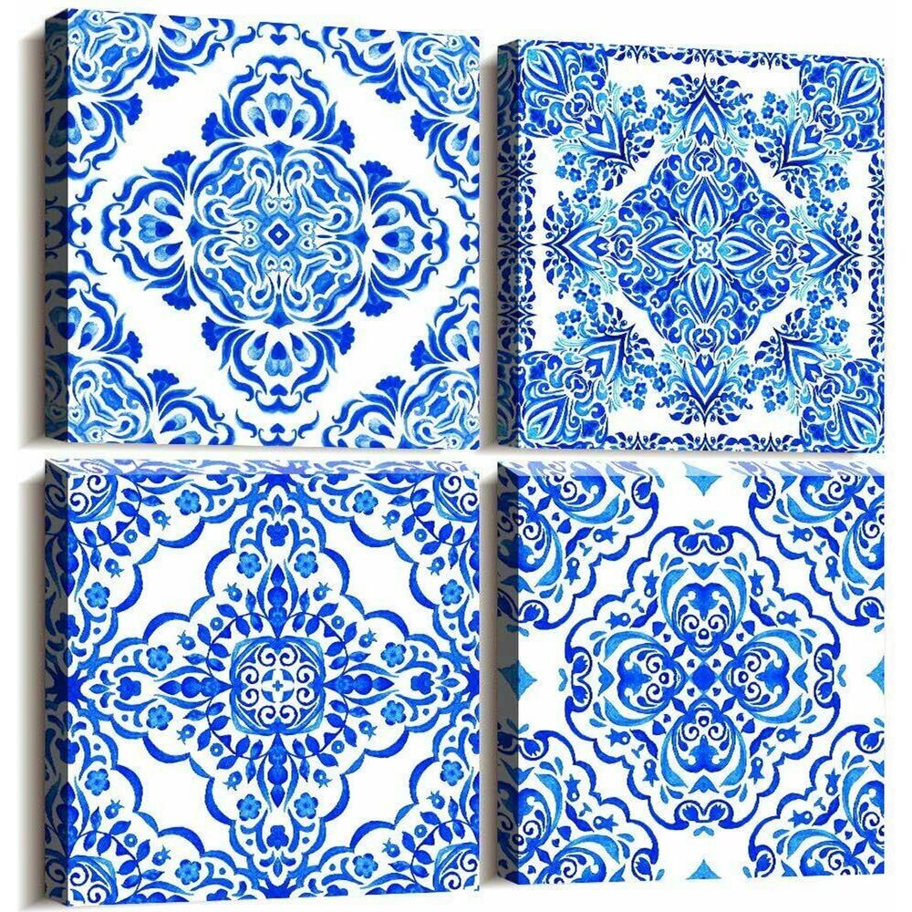 Modern Canvas Wall Art Print for Living Decor Bedroom Vintage Design 4 Pieces
